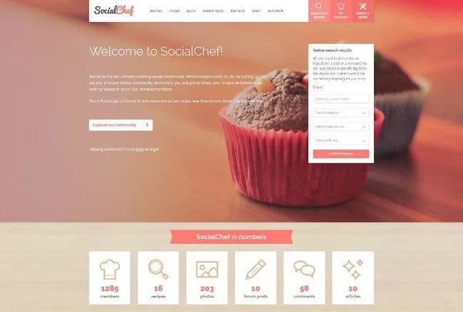 socialchef-buddypress-thème