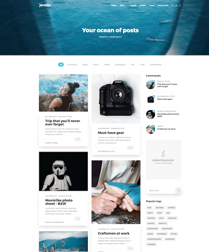 Thème premium multi-usage Jevelin