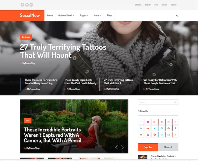 SocialNow MythemeShop