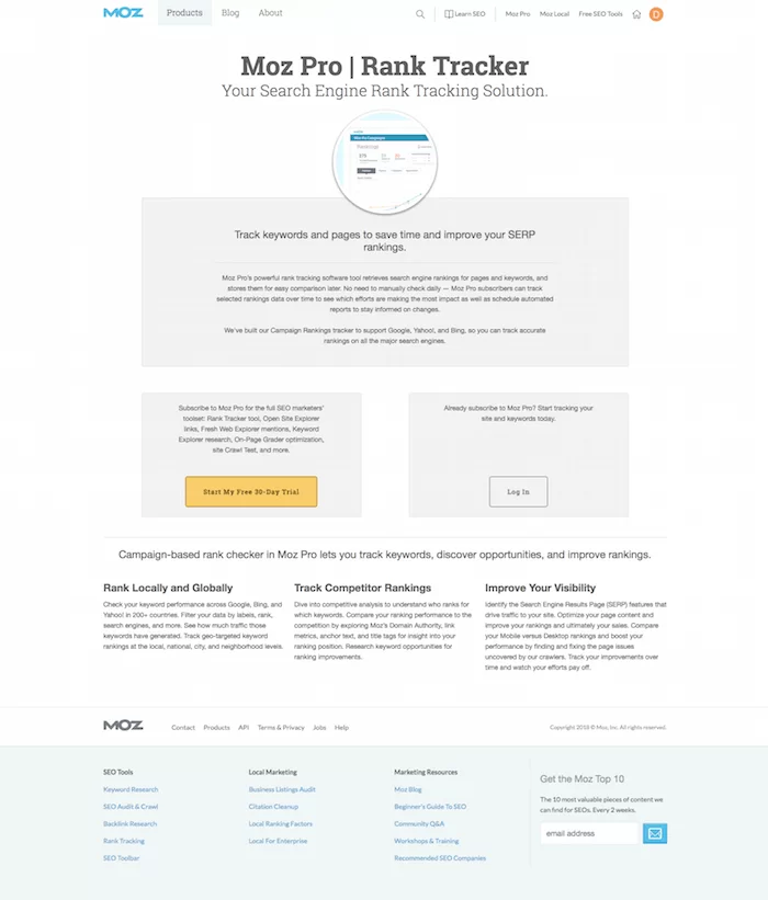 Moz 순위 추적기