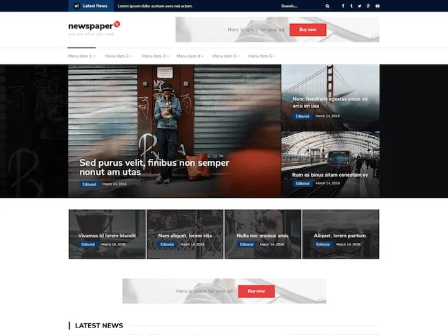 新聞X無料テーマ
