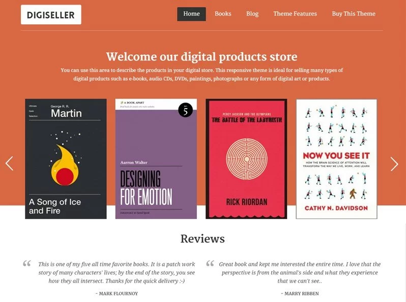 Tema WordPress per l'autore del libro