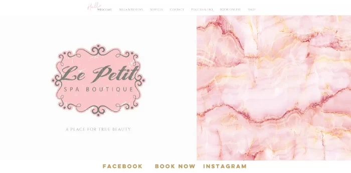 Пример минимального сайта Wix