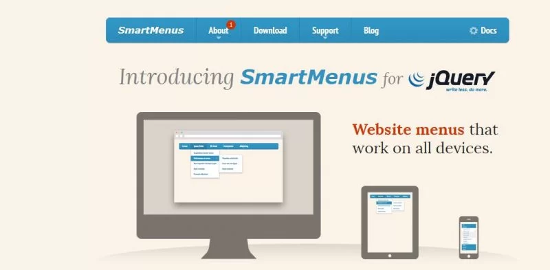 Плагин меню Smartmenus