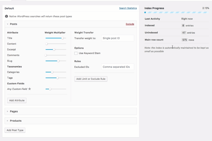 SearchWP-индекс