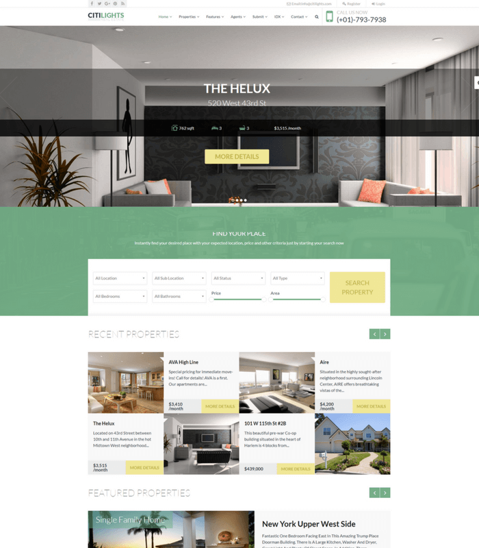 citilights 屬性 WordPress 主題
