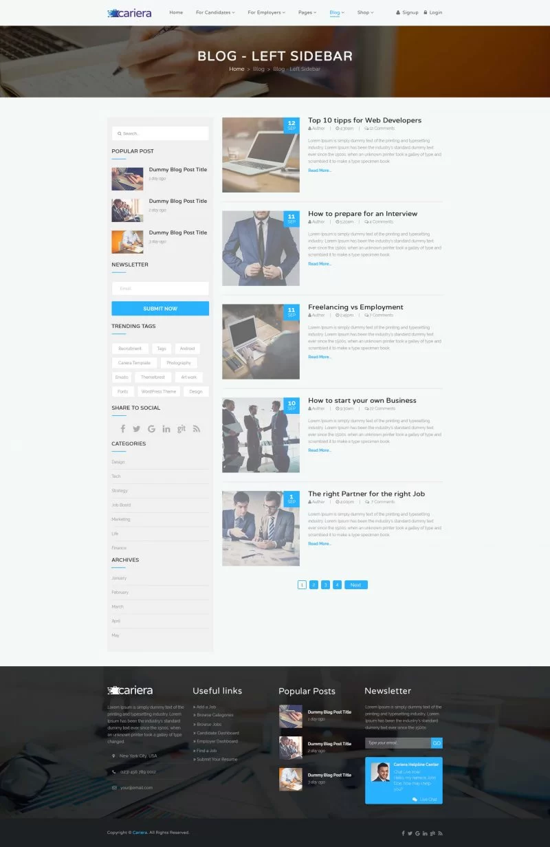 Cariera WordPress 主題