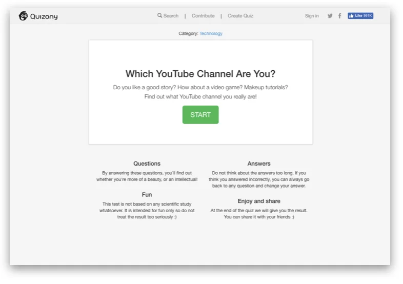 Quizony YouTube 頻道名稱生成器