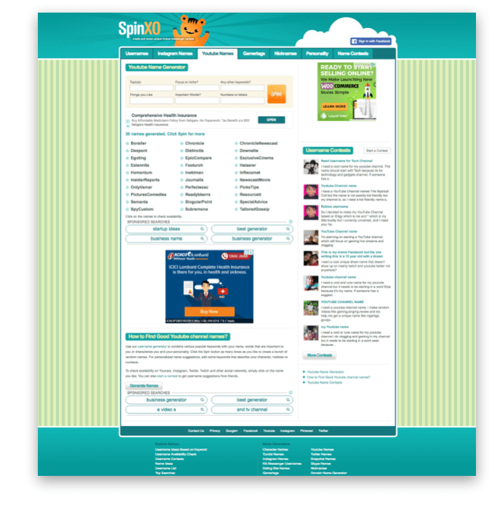 Spinxo 名稱生成器