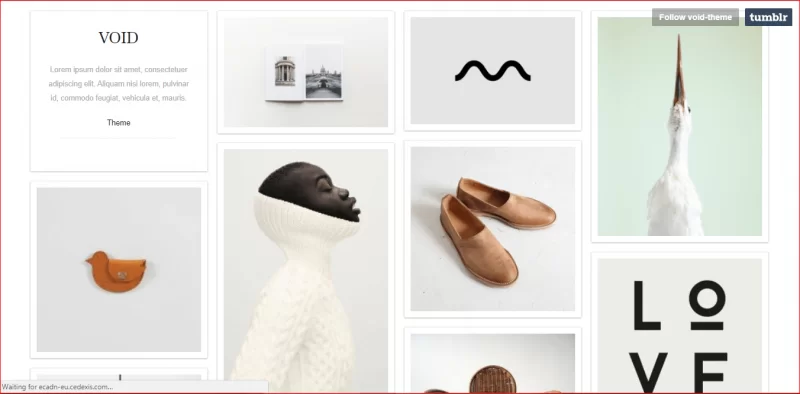 Tema de fotografía de Tumblr vacío