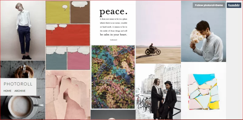 Rollo de fotos Tumblr Tema