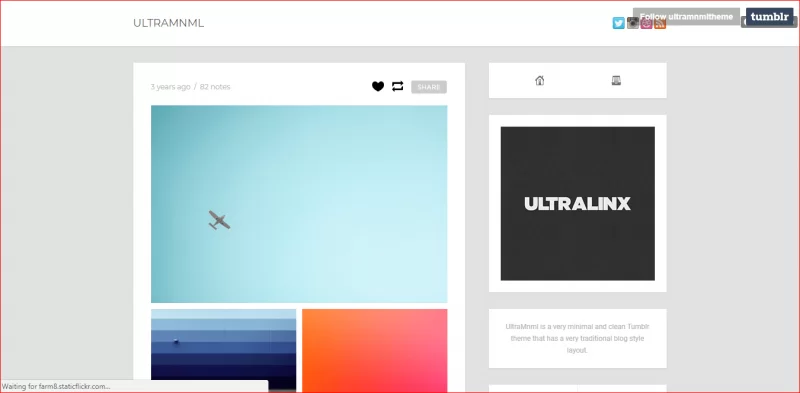 UltraMnml Tumblr Tema