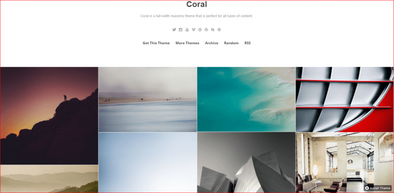Coral Tumblr Tema