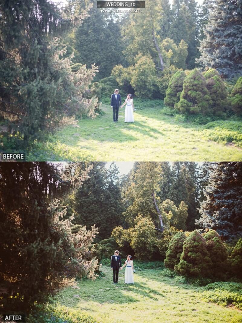 Ajustes preestablecidos profesionales para bodas