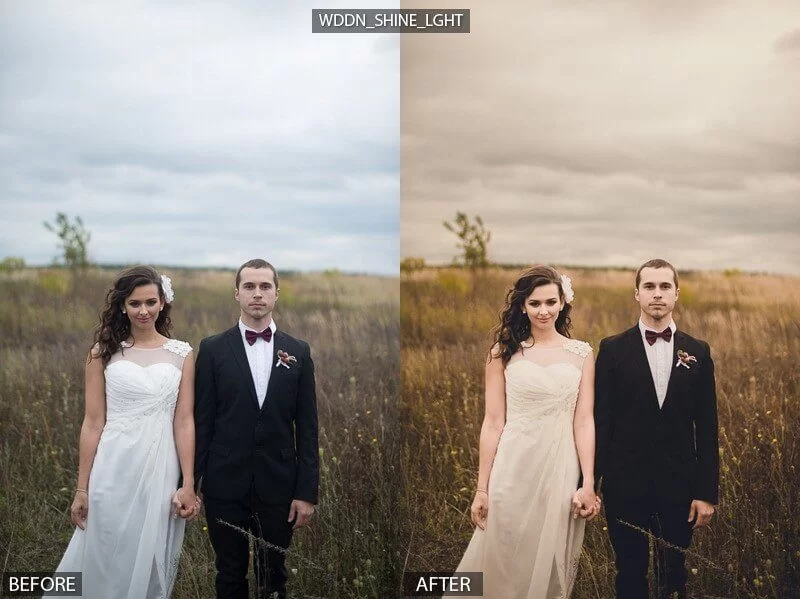 Ajuste preestablecido de boda cálida