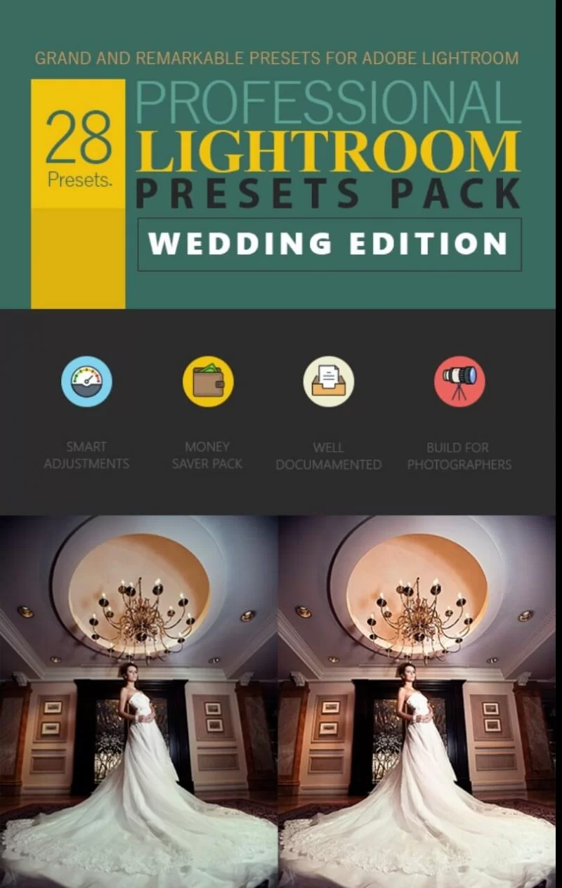 Ajustes preestablecidos de Lightroom profesional para bodas