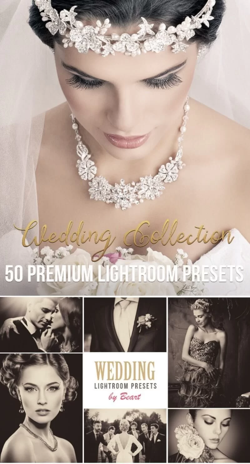 Ajustes preestablecidos premium de Lightroom para bodas
