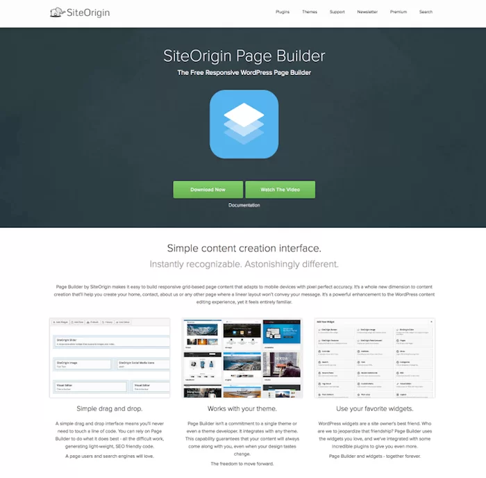 Creador de páginas de SiteOrigin