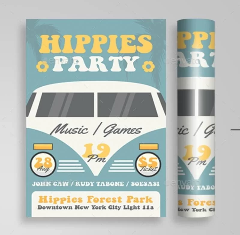 Fiesta de música hippie