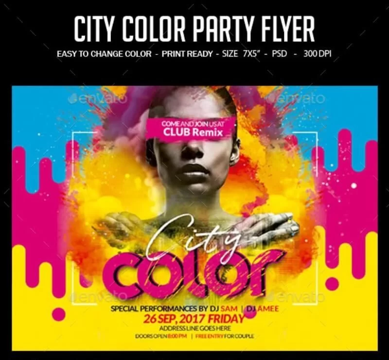 Folleto de fiesta City Color