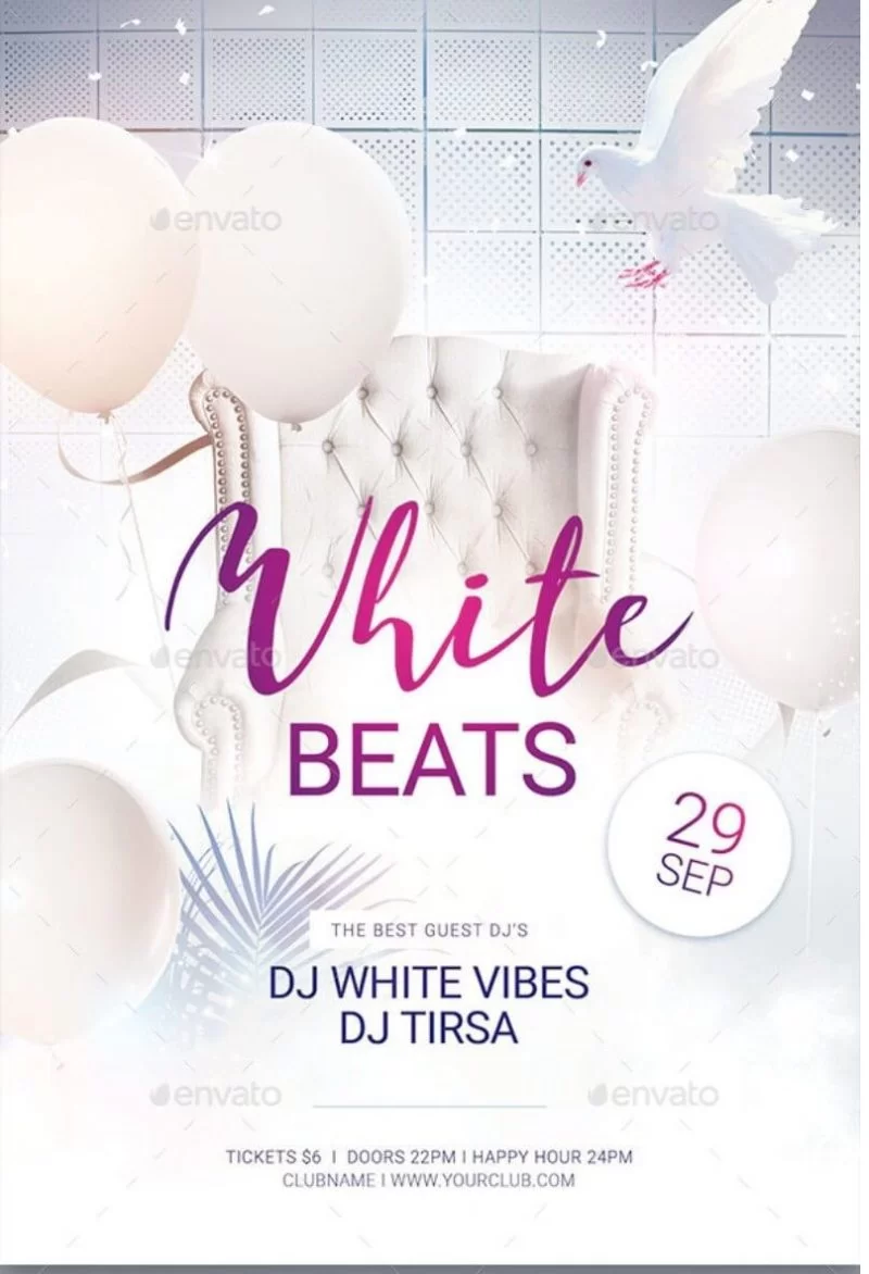 Folleto de Beats blancos