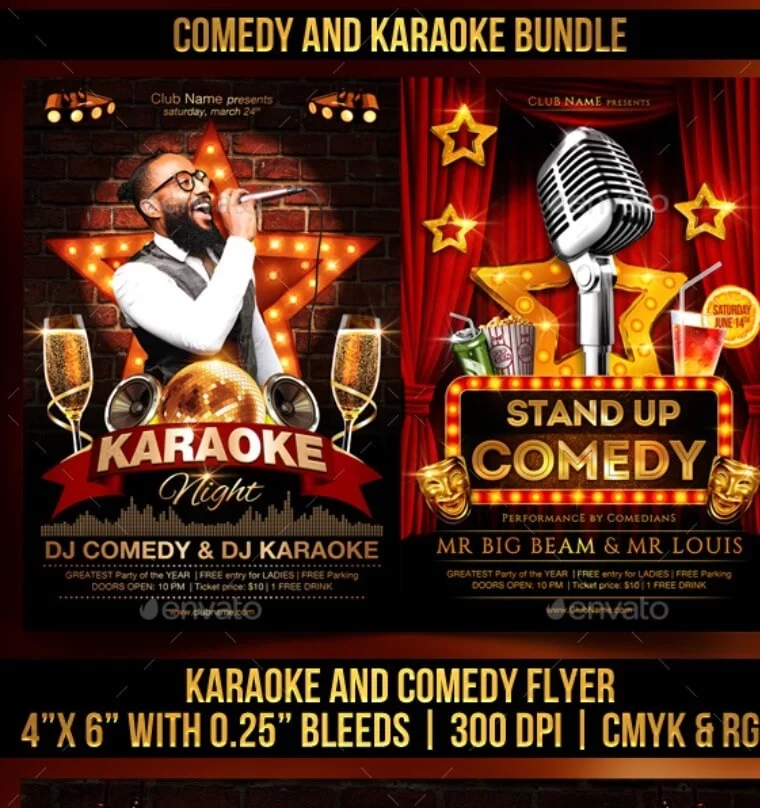 Paquete de comedia y karaoke