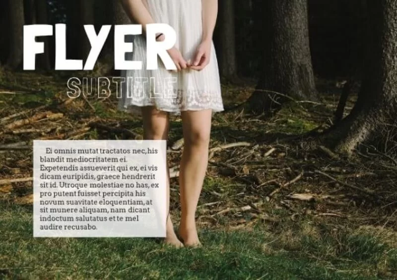 Plantilla de volante de negocios de retiro en la naturaleza