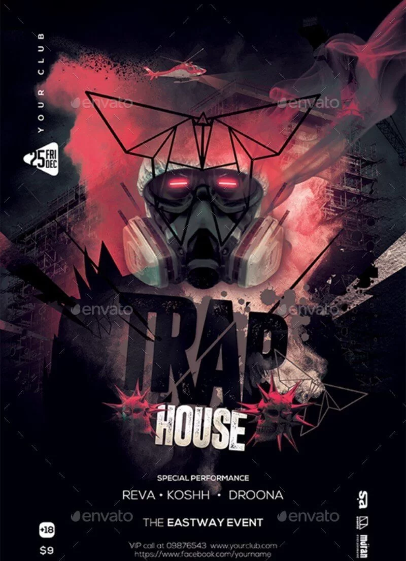 Plantilla de póster / volante de Trap House