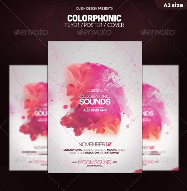 Folleto de póster colorfónico