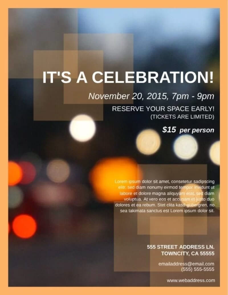 Plantilla de volante de fiesta de barrio