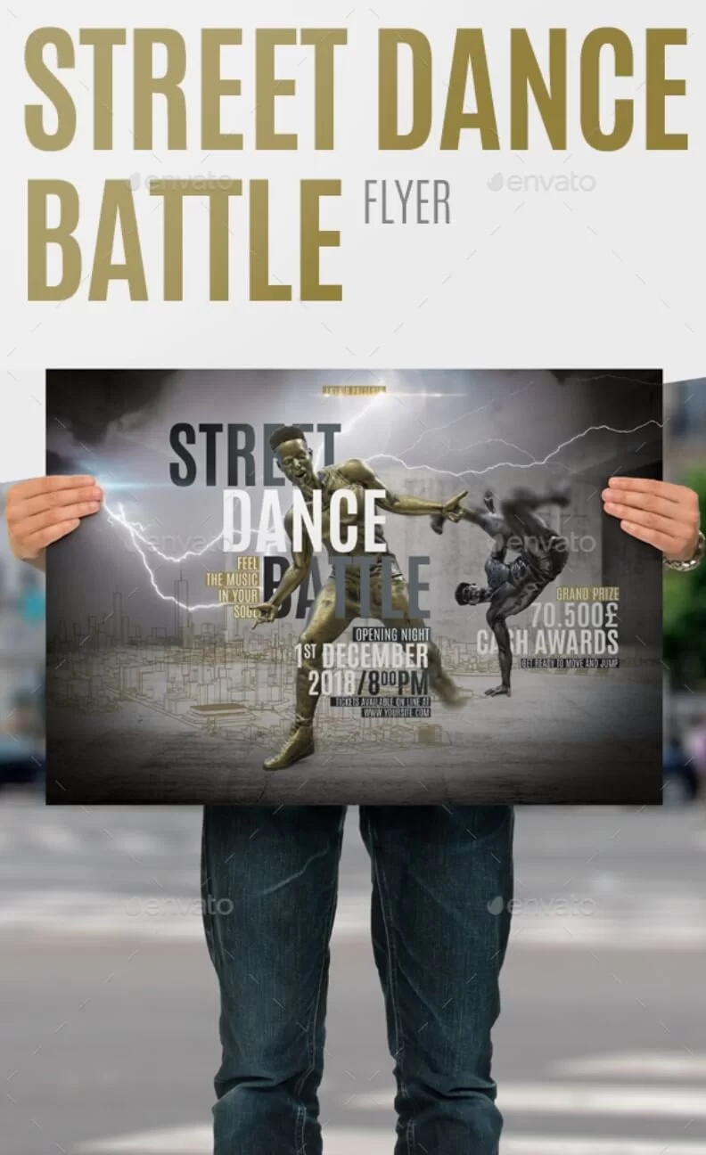 Folleto de batalla de baile callejero