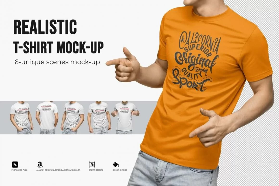Maqueta de camiseta realista