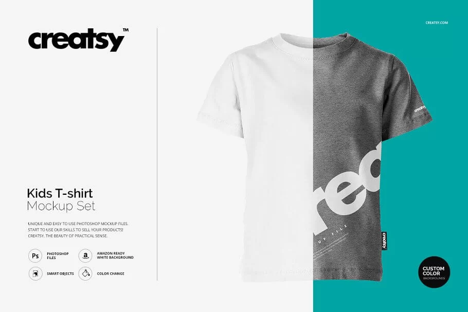 Conjunto de maquetas de camisetas para niños