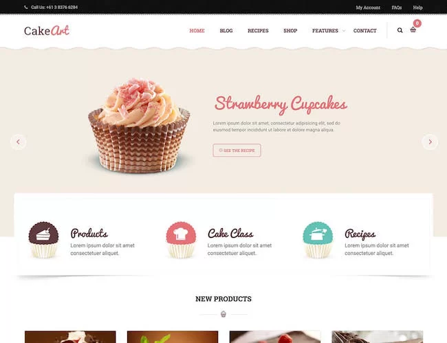 bolo-arte-padaria-wordpress-tema