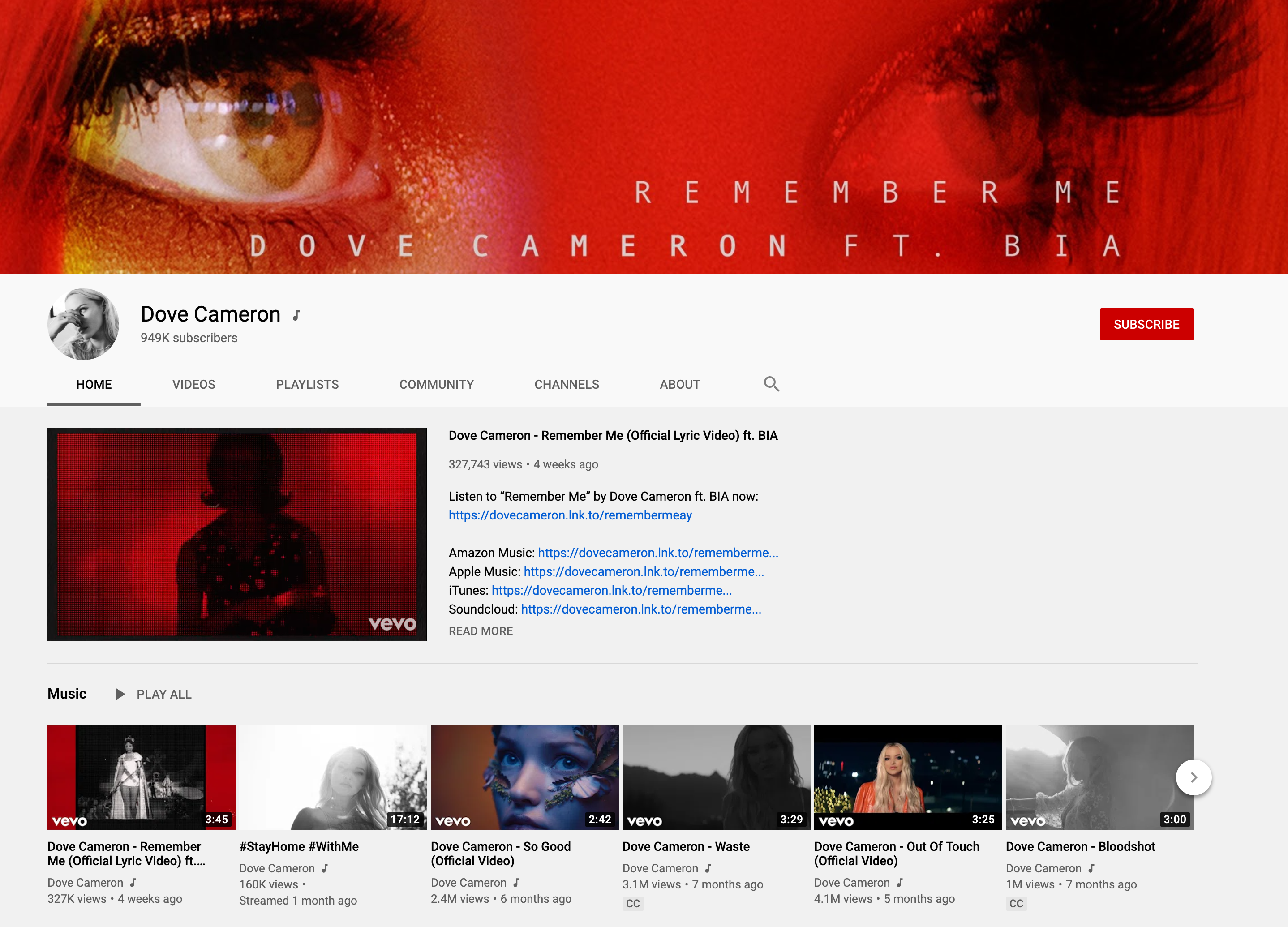 Dove Cameron 娛樂影響者