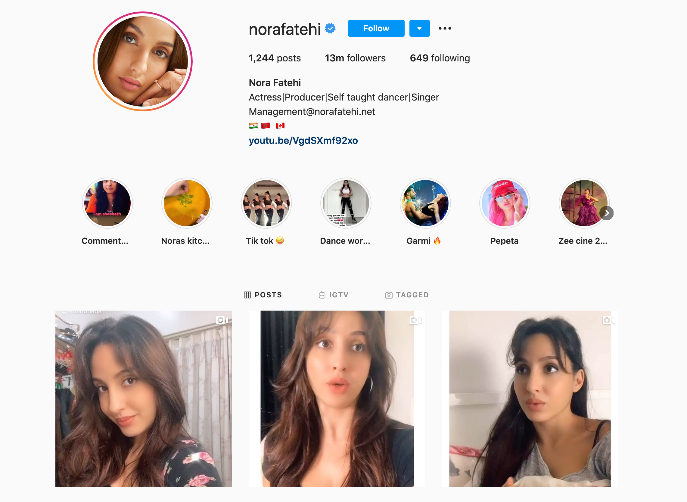 諾拉·法蒂希娛樂影響者