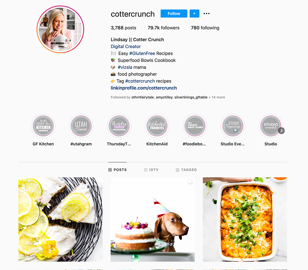 Lindsay Cotter - influenciadora de la cocina familiar