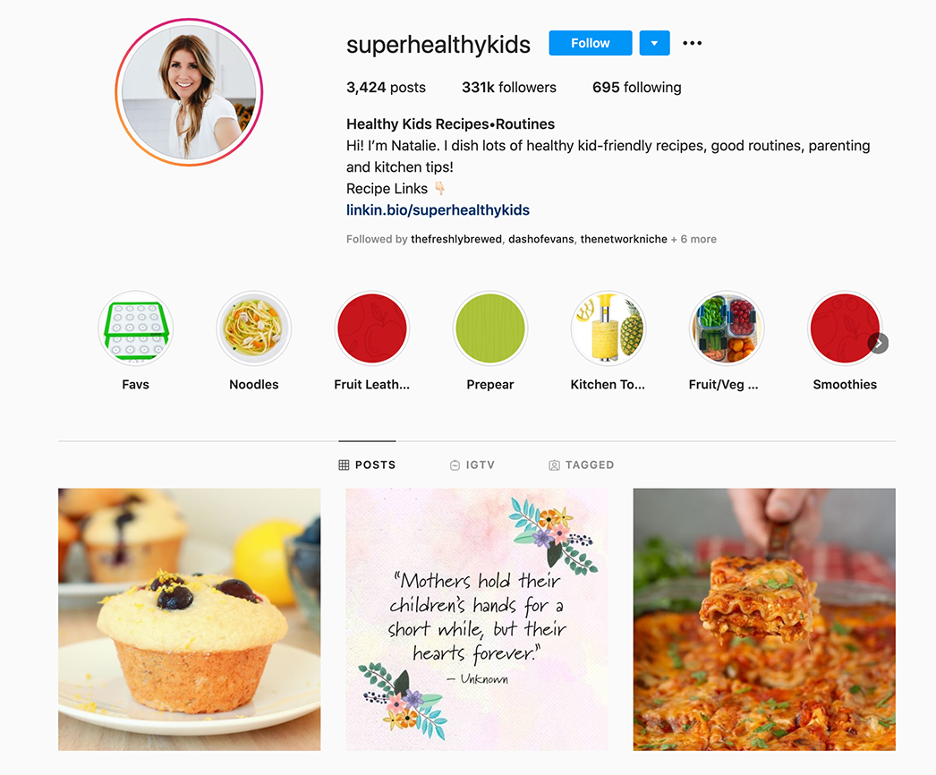 Natalie Monson - influenciadora de la cocina familiar