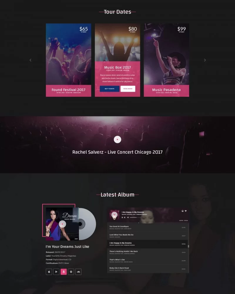 Motyw WordPress Flicke Musician