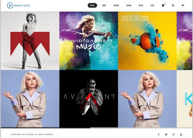 Motyw Pantone WordPress