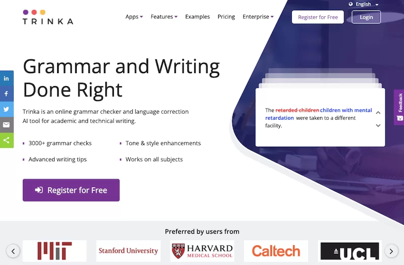 Trinka sprawdzanie gramatyki