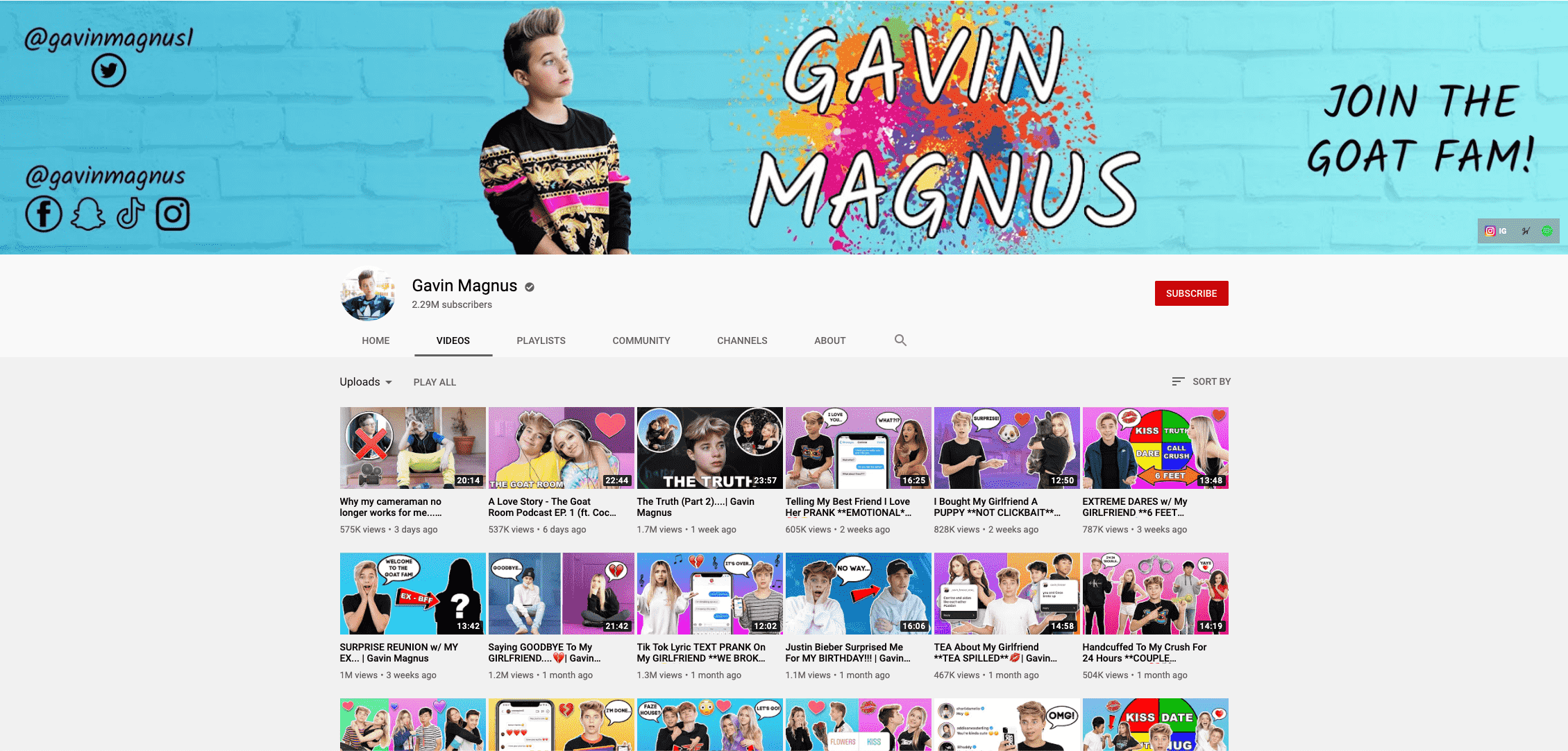 เกวิน แม็กนัส คิด อินฟลูเอนเซอร์