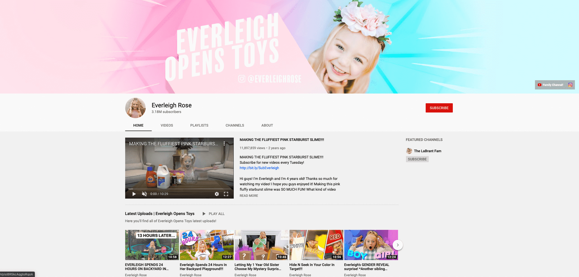 Everleigh Rose - ผู้มีอิทธิพลเด็ก