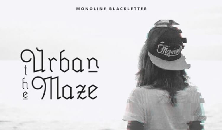 밀레니엄 블랙레터 서체