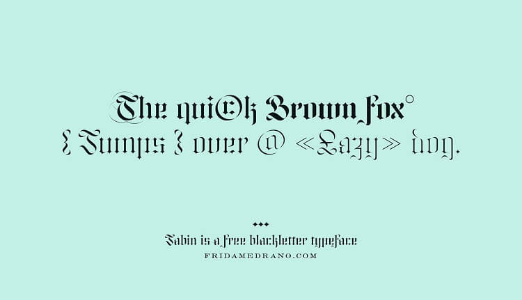 Jabin Blackletter 글꼴