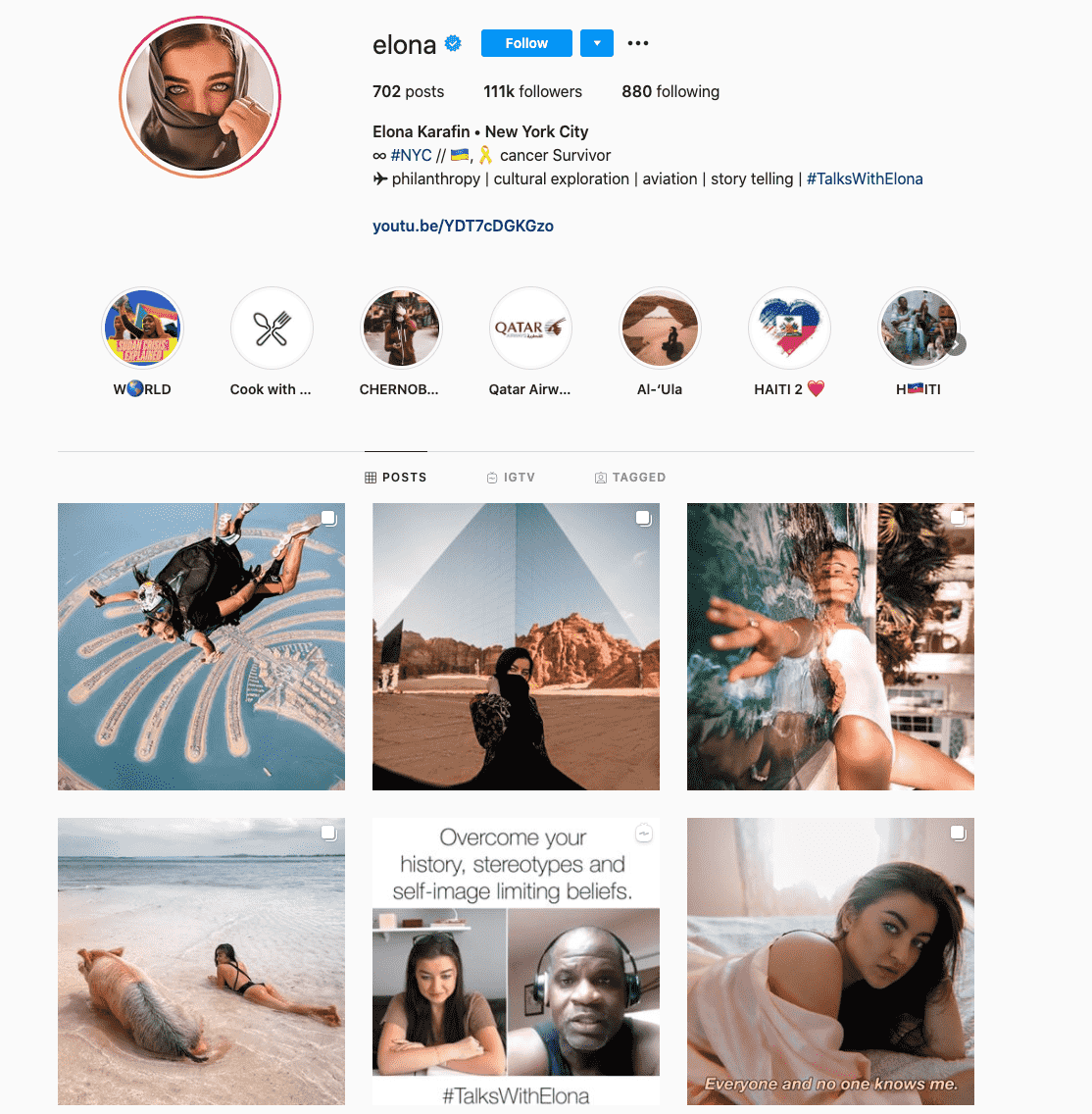 elona-charity influencer