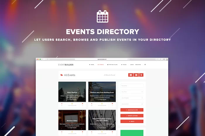 WordPress-Thema für das Veranstaltungsverzeichnis