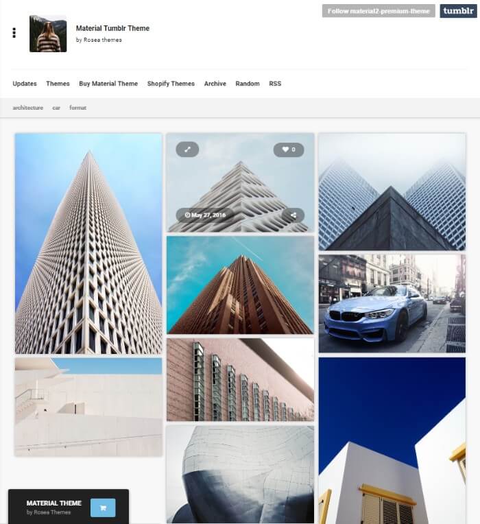 material tema de Tumblr