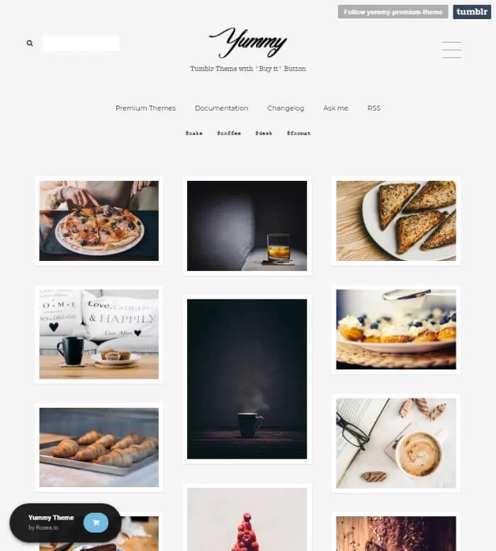 Delicioso tema minimalista de Tumblr