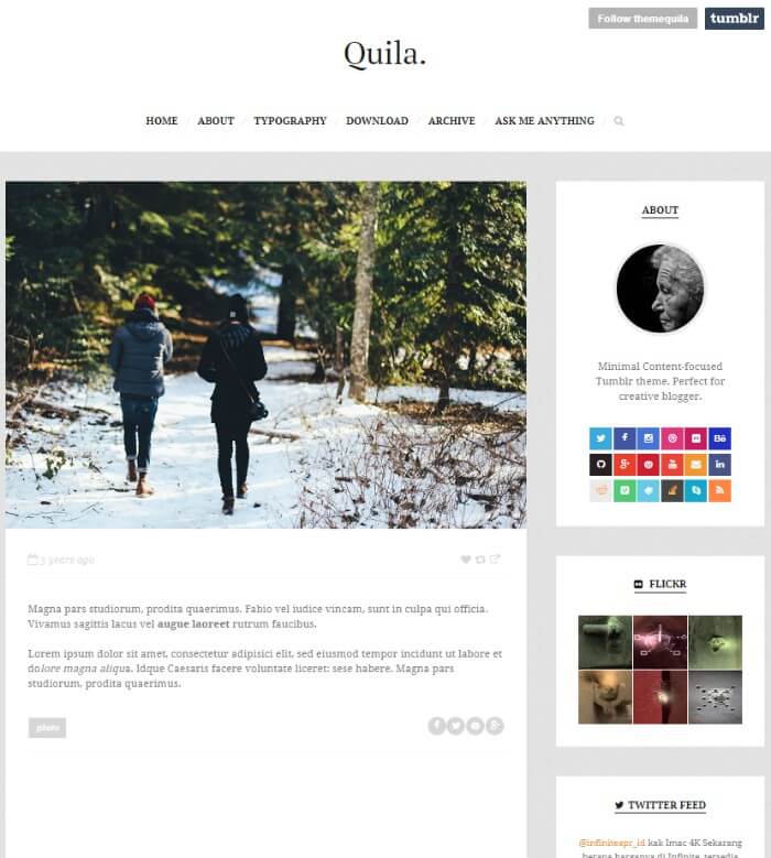 quila limpia el tema de Tumblr